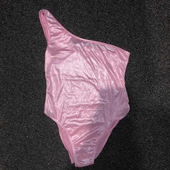 PINK ONE SHOULDER BODY SUIT - Picture 5 of 6
